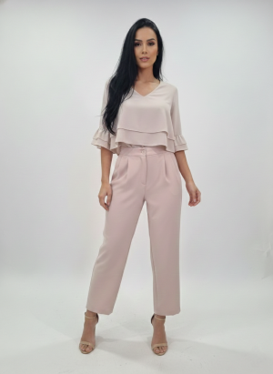 Calça Wide Leg Zara Alfaiataria Tamanho M