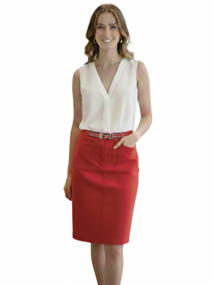 Saia de Algodão Alfaiataria Tamanho P