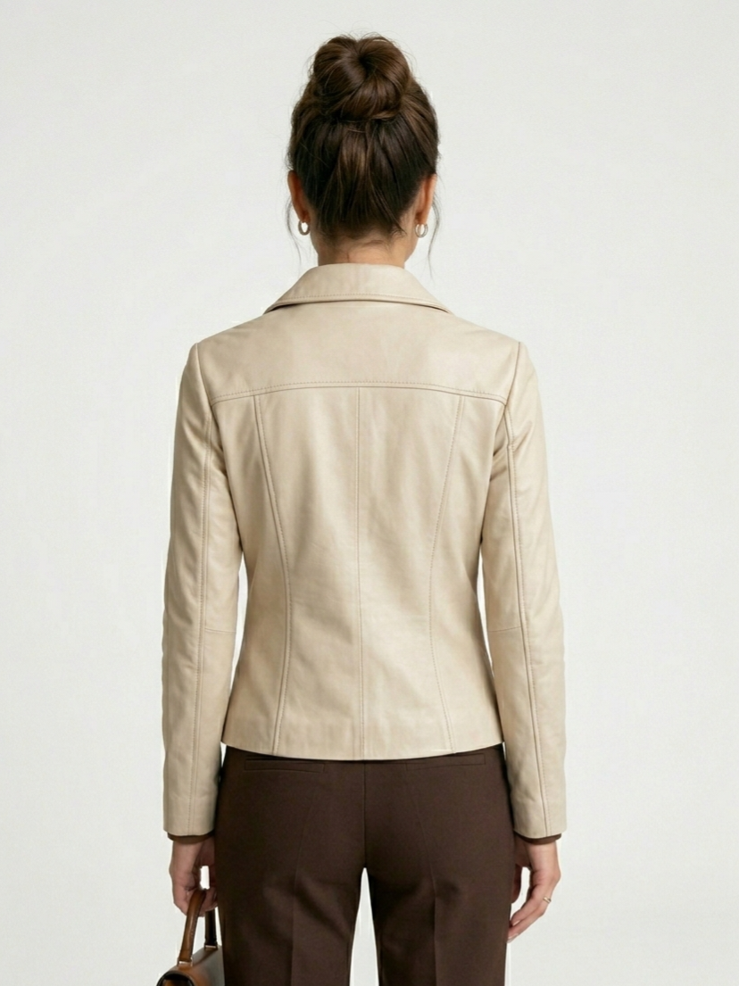 Jaqueta De Couro Legítimo Tamanho P - Imagem 2